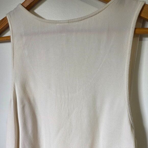 EUC GAP CREAM BOHO SCOOP NECK EMBROIDERED EDGE TANK TOP SIZE L - Picture 5 of 14